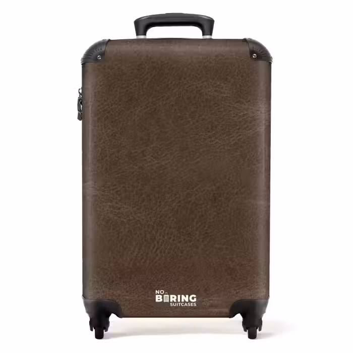 Valise - Aspect cuir brun foncé