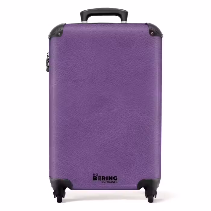 Valise - Aspect cuir lilas violet