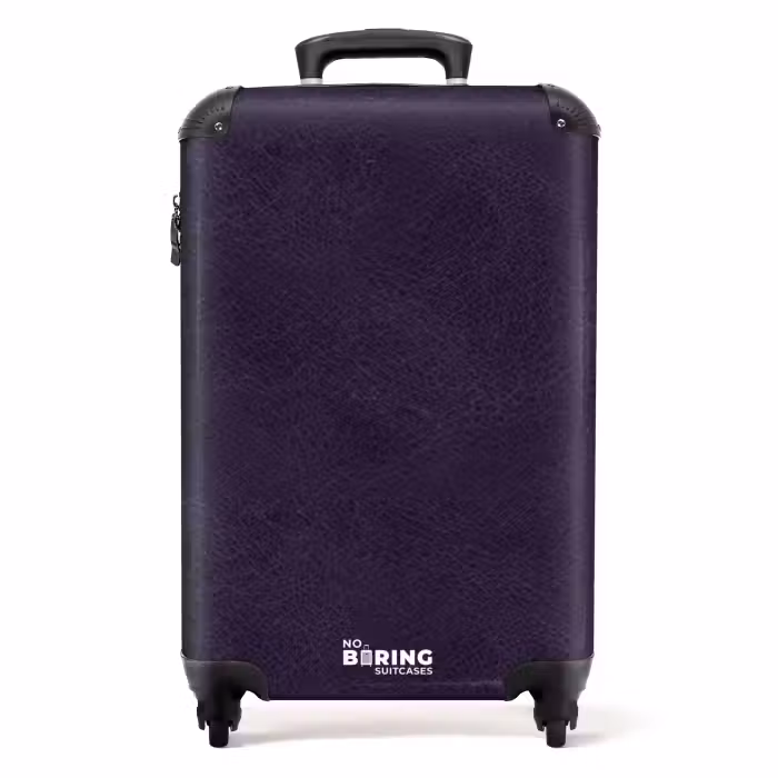 Valise - Aspect cuir violet foncé