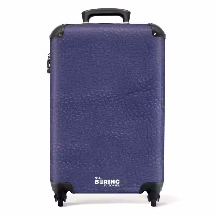 Valise - Aspect cuir violet lavande