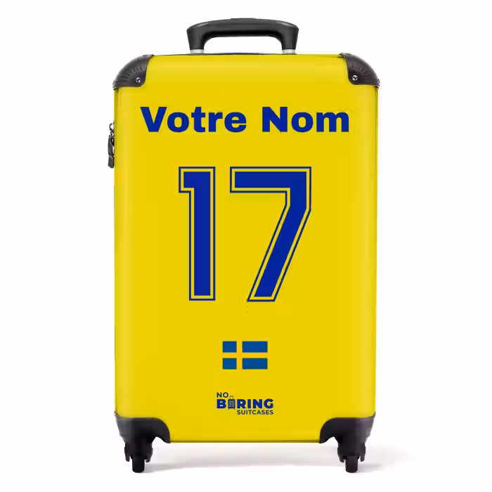 Valise avec nom - Maillot domicile de la Suède