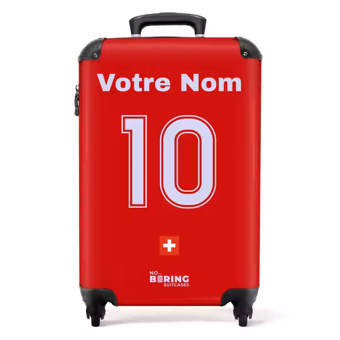 Valise avec nom - Maillot domicile de la Suisse