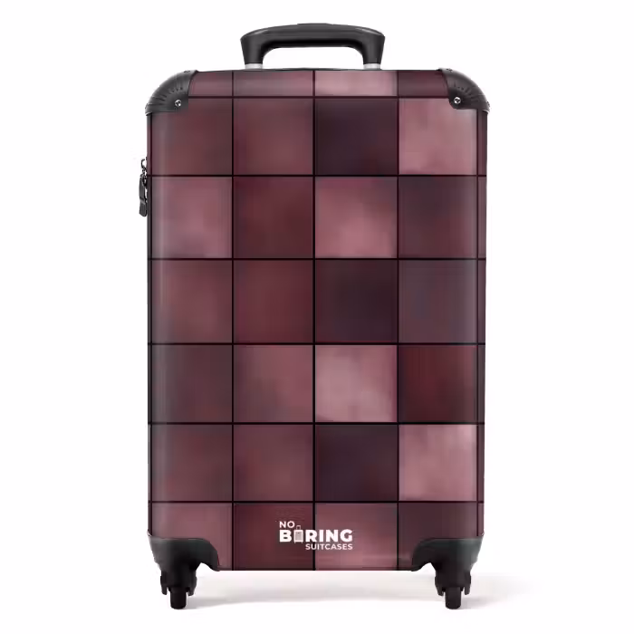 Valise - Carré - Carrelage - Motif - Violet