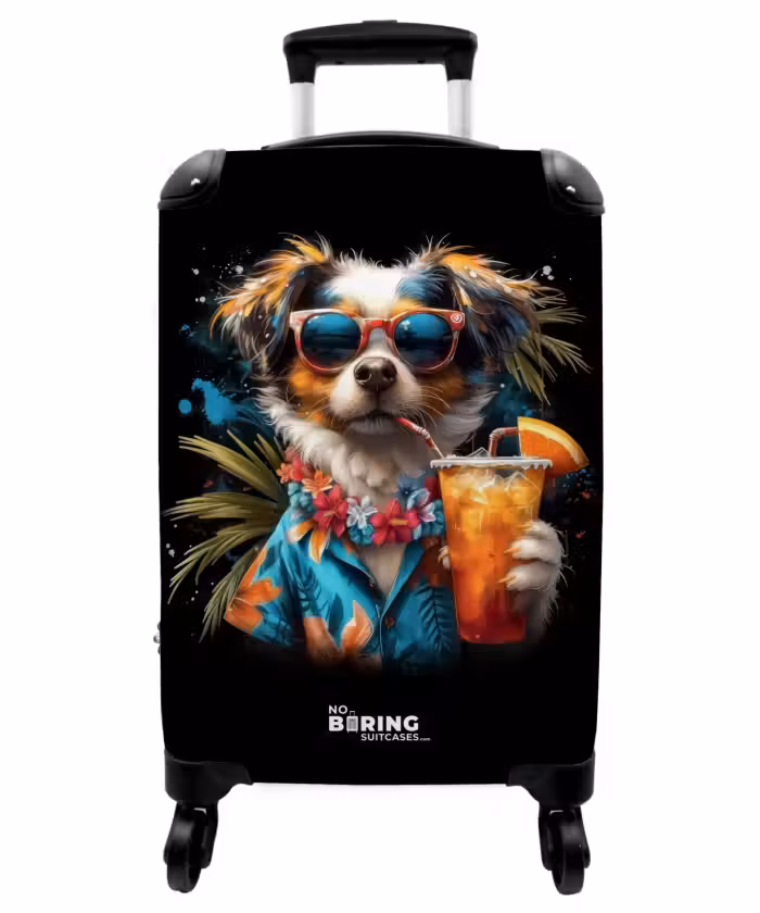 Valise - Chien dans les sphères tropicales