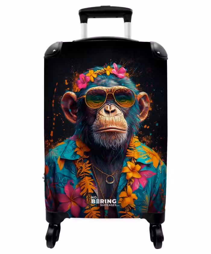 Valise -  Chimpanzé avec chemisier hawaïen