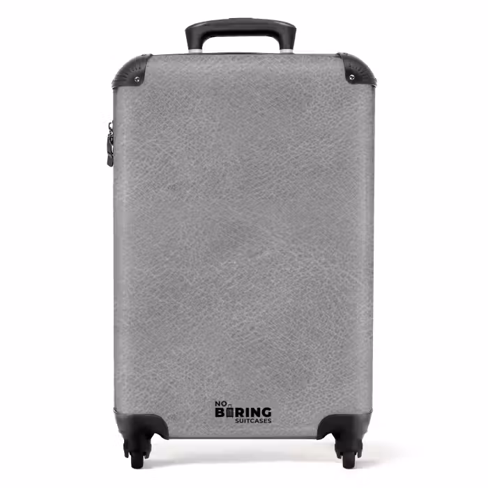 Valise - Cuir gris