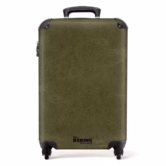 Valise - Cuir kaki vert