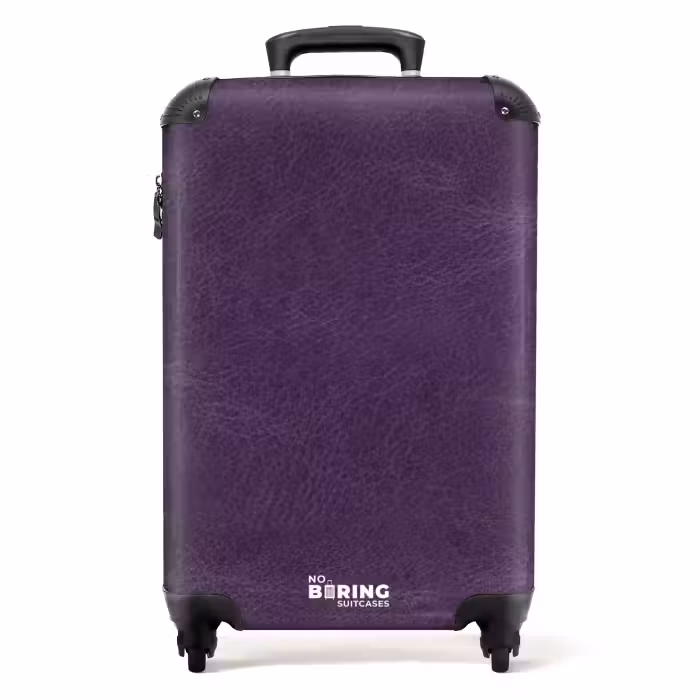Valise - Cuir violet aubergine
