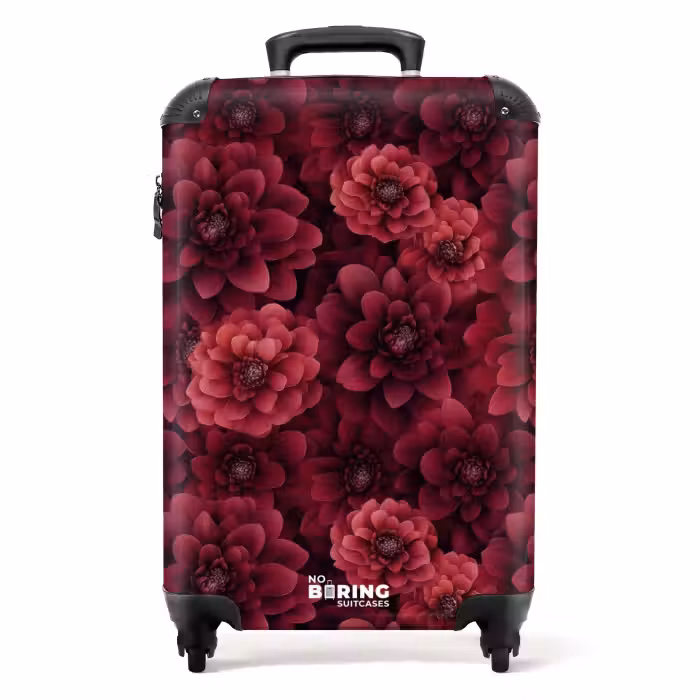 Valise - Dahlias - Fleurs - Rouge