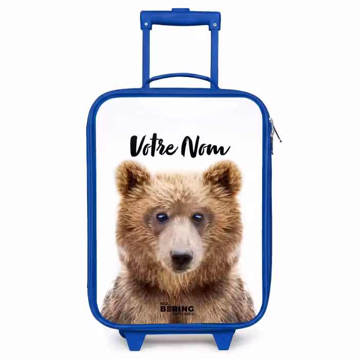 Valise enfant avec nom - Bleu - Bennie Bear