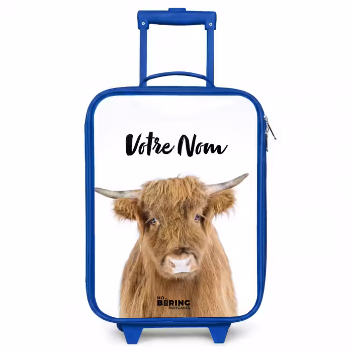 Valise enfant avec nom - Bleu - Halbe Hooglander