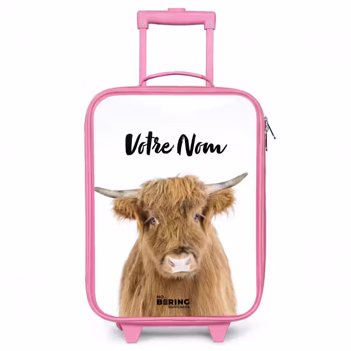 Valise enfant avec nom - Rose - Halbe Hooglander