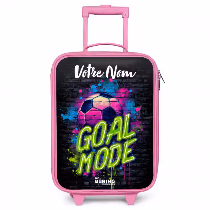 Valise enfant avec nom - Rose - Néon - Graffiti - Football - Coloré