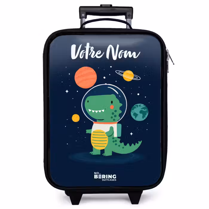 Valise enfant avec nom - Espace - Dino - Planètes - Étoiles