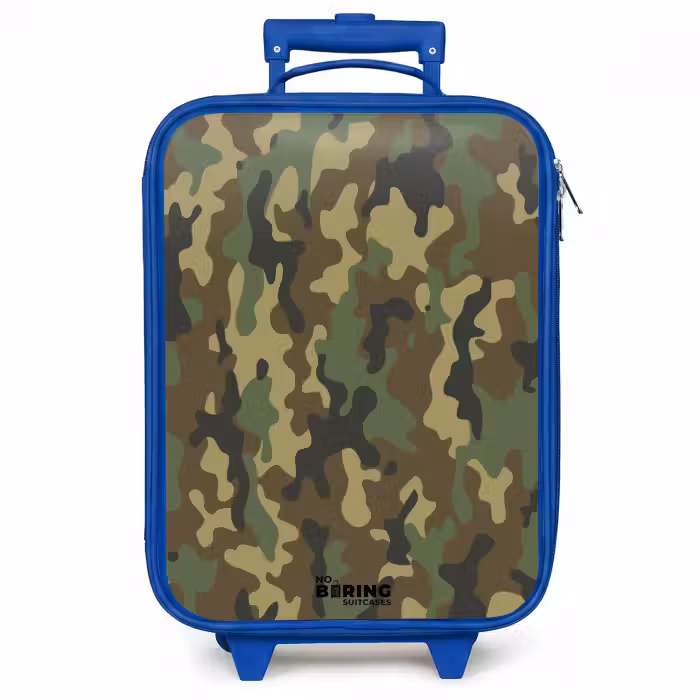Valise enfant - Camouflage vert avec couleur sable