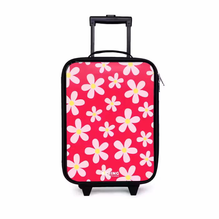 Valise enfant - Noir - Daisy mania hotpink