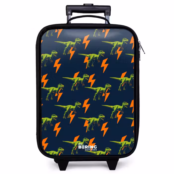 Valise enfant - Dinos - Foudre - Animaux - Bleu