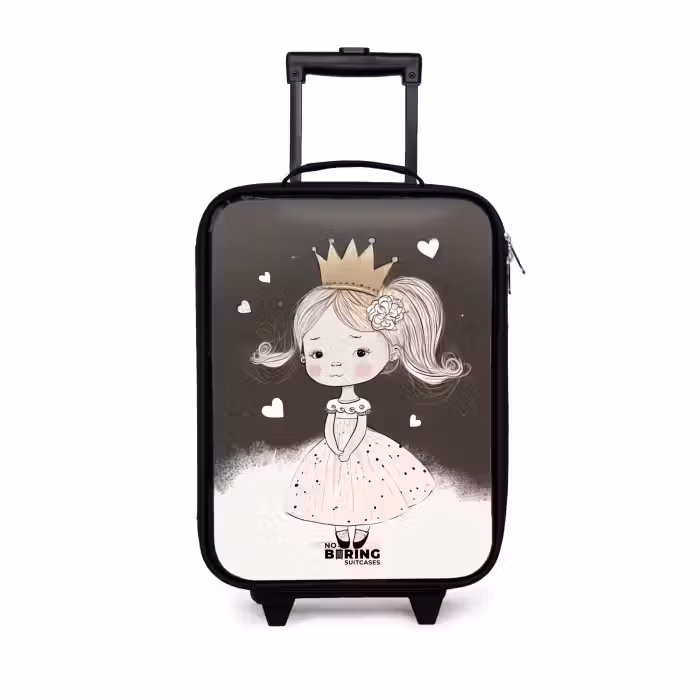 Valise enfant - Princesse timide avec une fleur