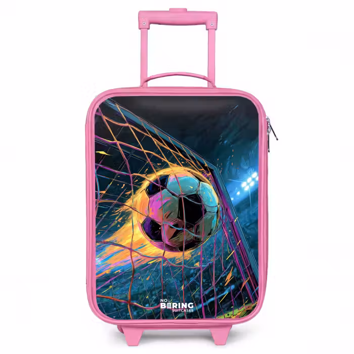 Valise enfant - Rose - Néon - Filet - Football - Coloré