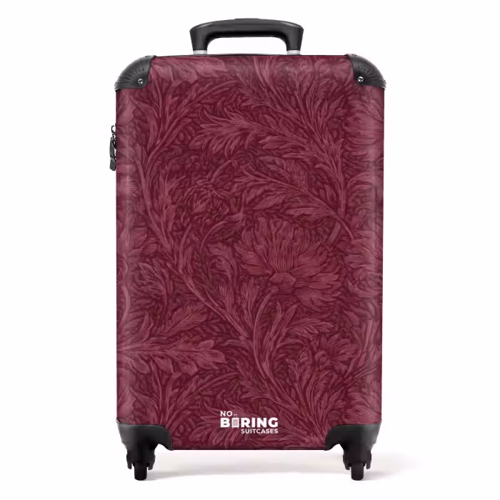 Valise - Feuilles - Motif - Violet