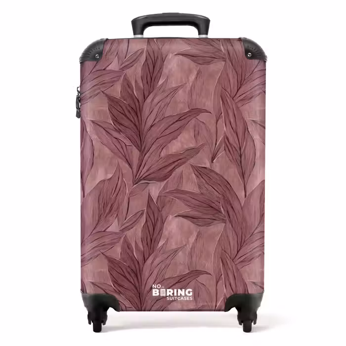 Valise - Feuilles - Motif - Violet