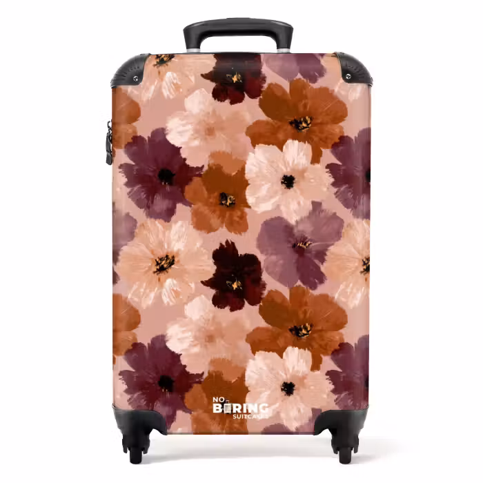 Valise - Fleurs - Abstrait - Tons de terre
