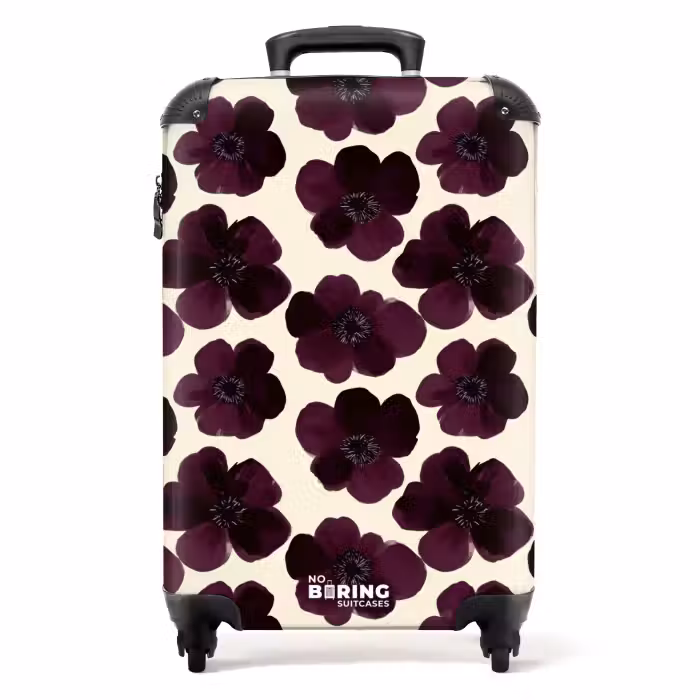 Valise - Fleurs - Aquarelle - Violet
