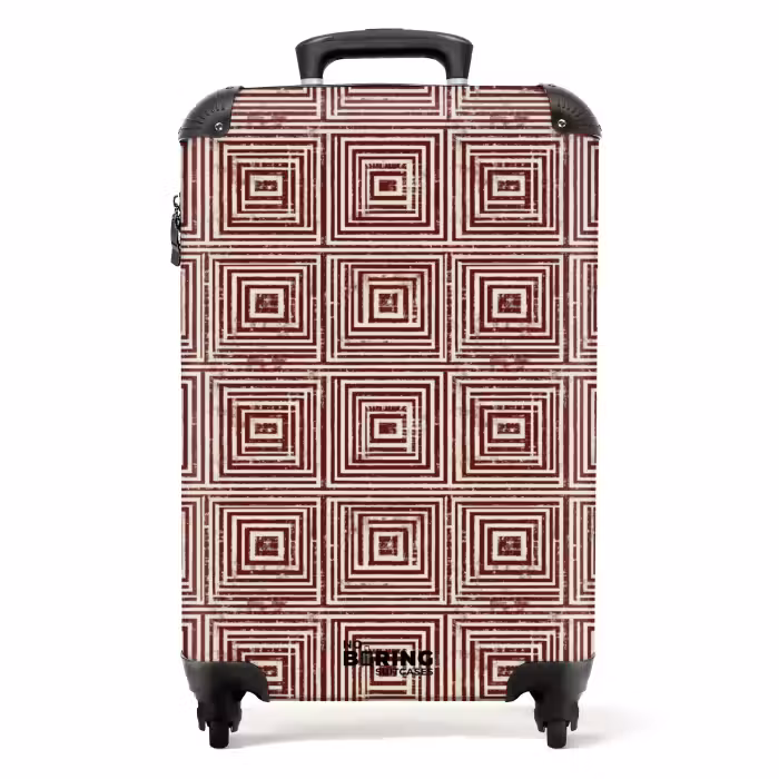 Valise - Géométrique - Motif - Rouge