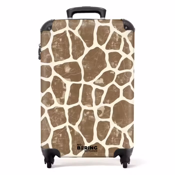 Valise - Girafe - Motif - Beige - Brown