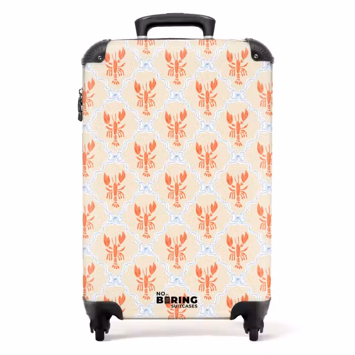 Valise - Kreeft illustratie oranje