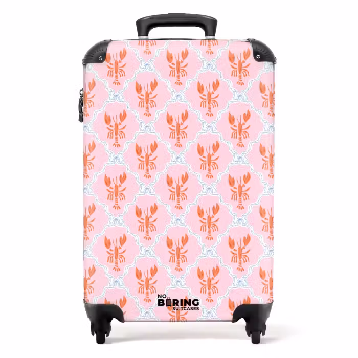 Valise - Kreeft illustratie roze