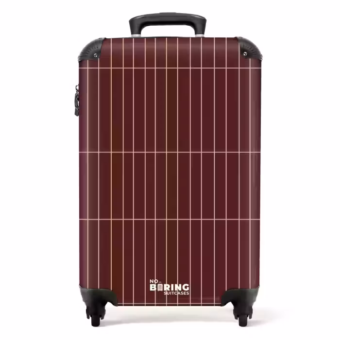 Valise - Lignes - Motif - Bordeaux