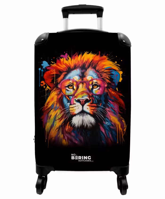 Valise - Lion coloré dans un style graffiti