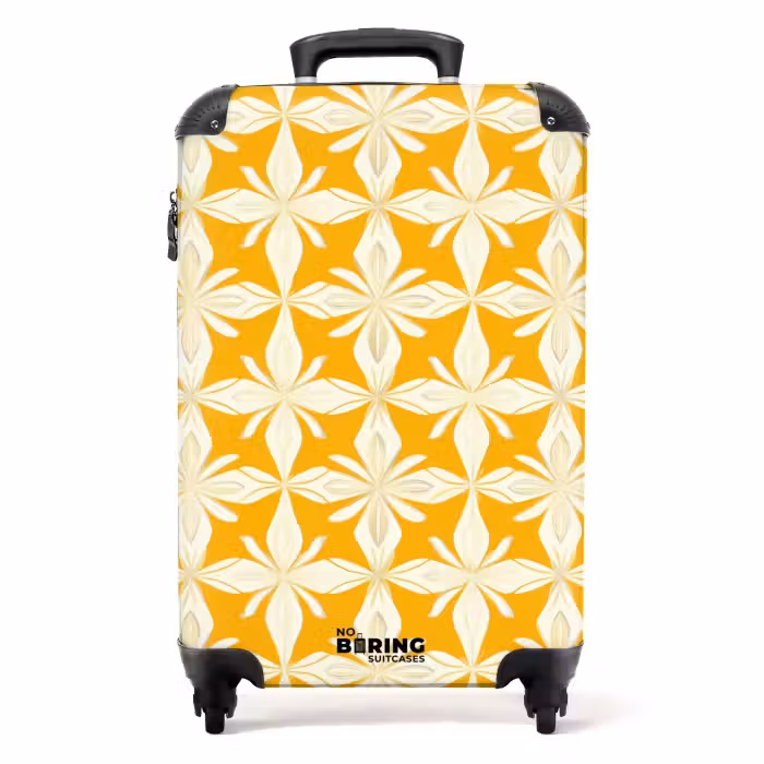 Valise - Motif - Rétro - Jaune
