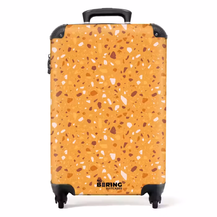 Valise - Motif Terrazzo multicolore jaune