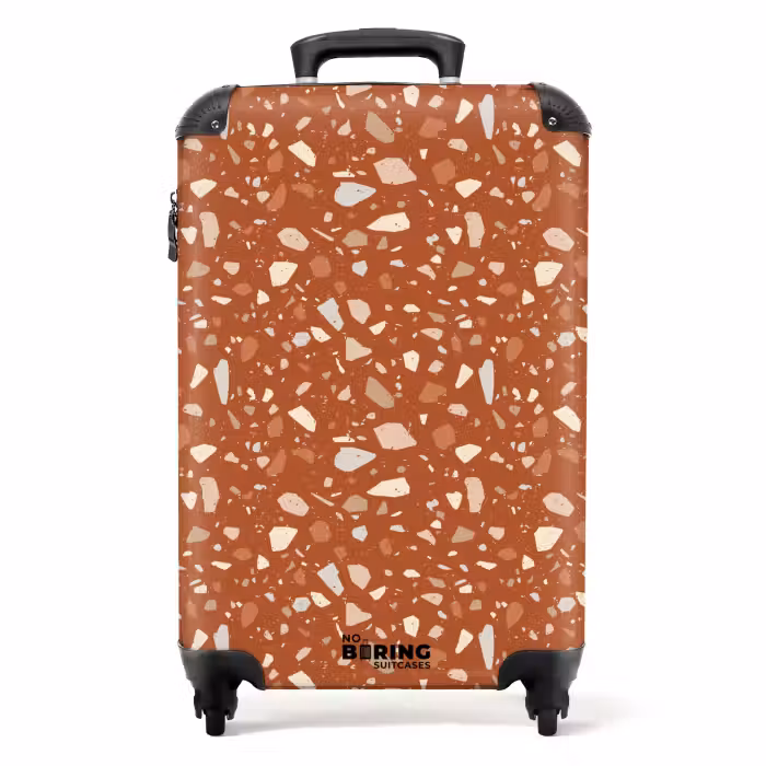 Valise - Motif Terrazzo terre cuite multicolore