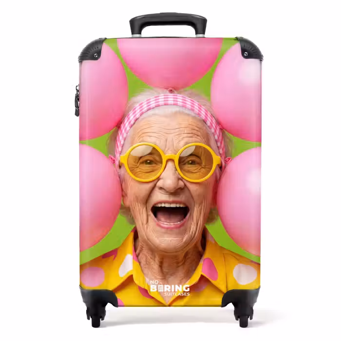 Valise - Personne - Ballons - Fête - Coloré - Rose
