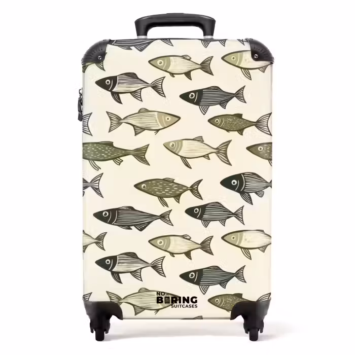 Valise - Poissons - Classique - Vert