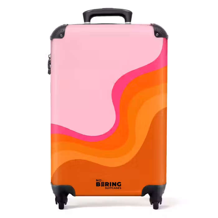 Valise - Rétro - Vagues - Coloré