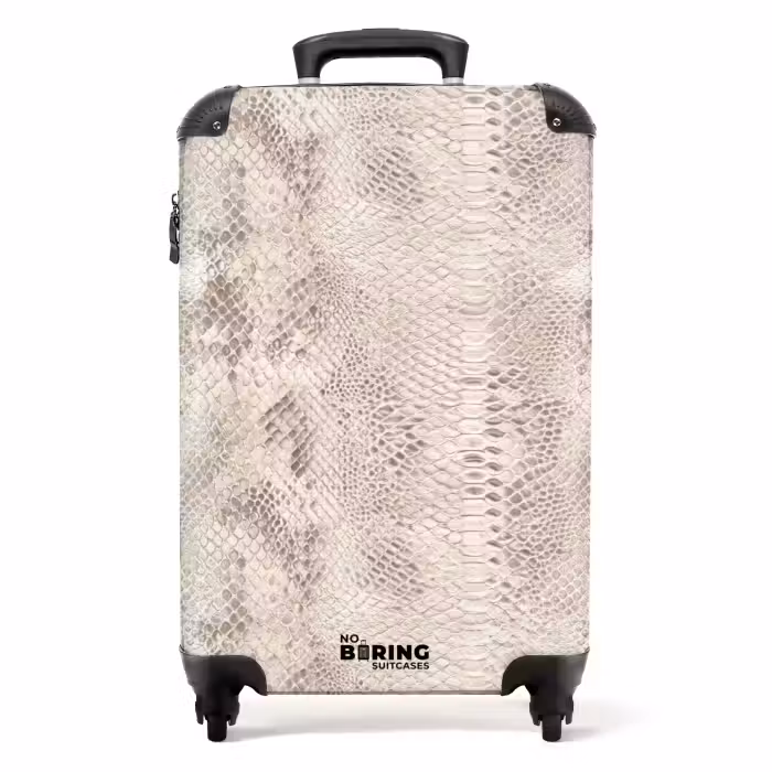 Valise - Serpent - Motif - Beige